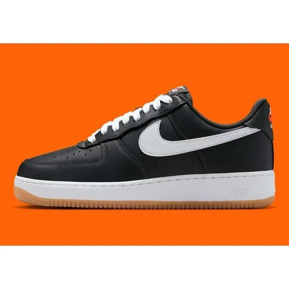 Nike Air Force 1 '07 LV8 Anthracite White Gum Yellow Nby II7630-001 sz 11 Men's